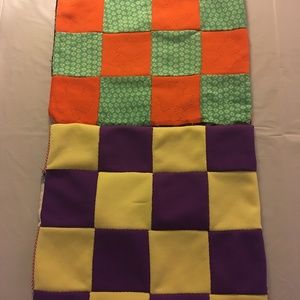 2 hand-stitched pillowcases 14 1/2” x 14 1/4 - 14 1/2”. Approximate